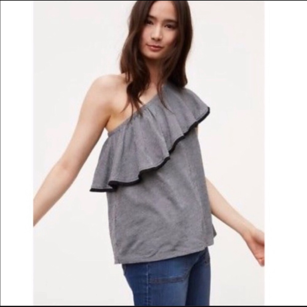 Loft Off One Shoulder Ruffle Top🥳